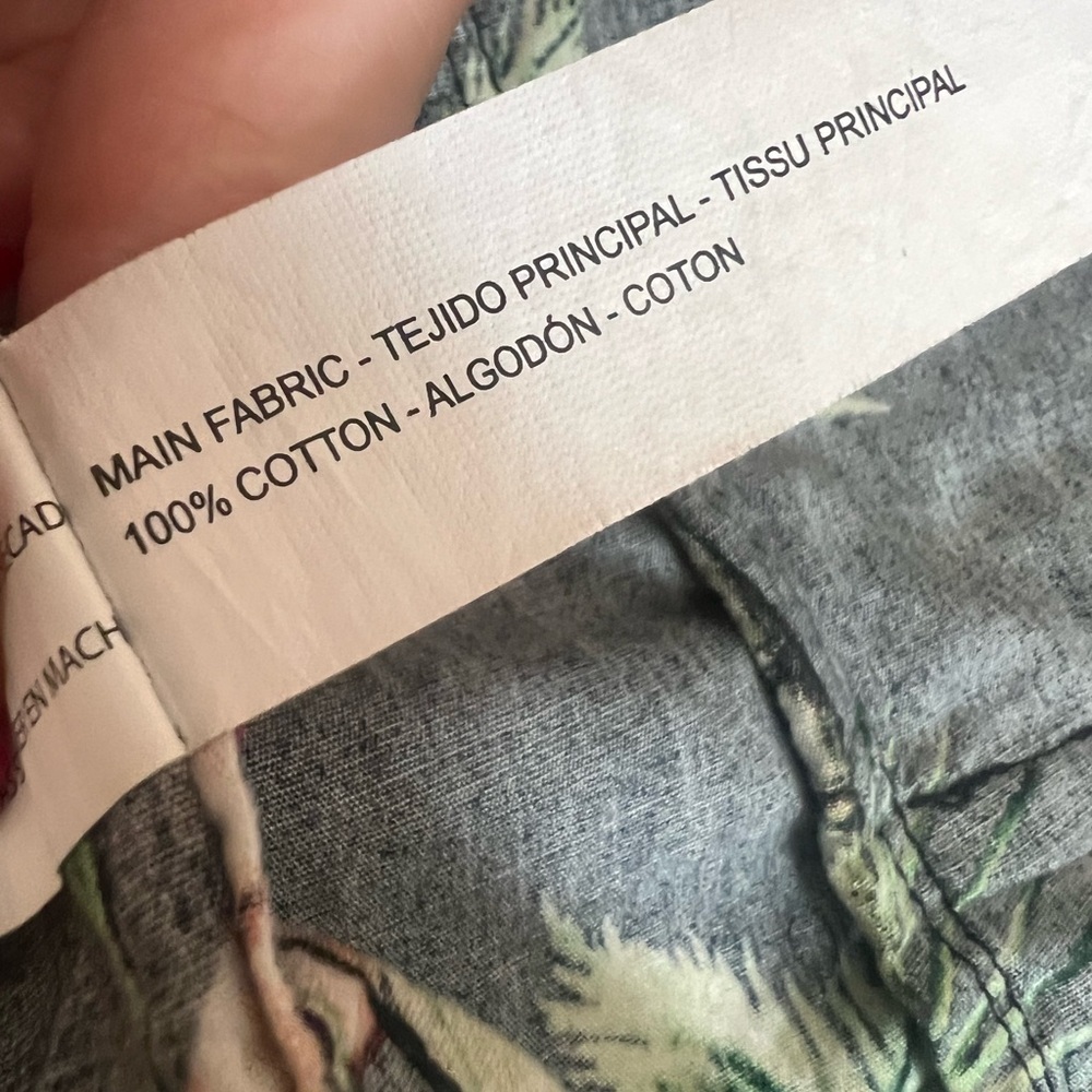 Denim & Flower Large Tropical Lightweight Zip Jacket Windbreaker Hooded Cotton - Picture 8 of 9